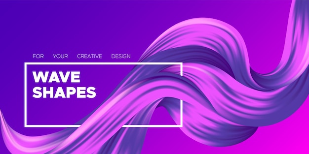 Color flow shapes gradient liquid background design