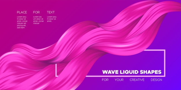 Color flow shapes gradient liquid background design