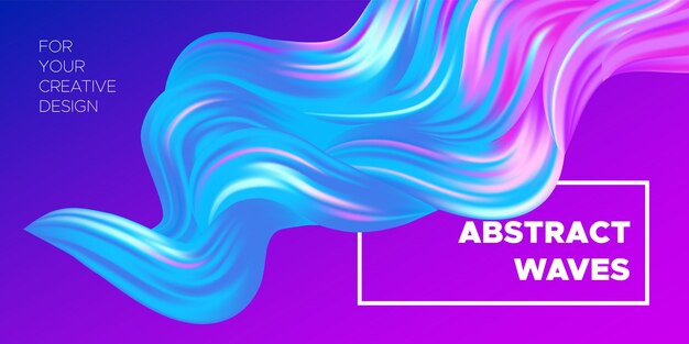 Color flow shapes gradient liquid background design