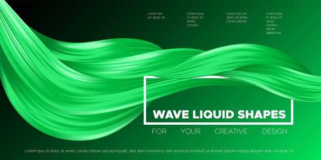 Color flow shapes gradient liquid background design
