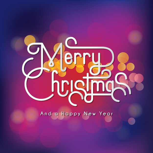 Color full Merry Christmas Bokeh Background