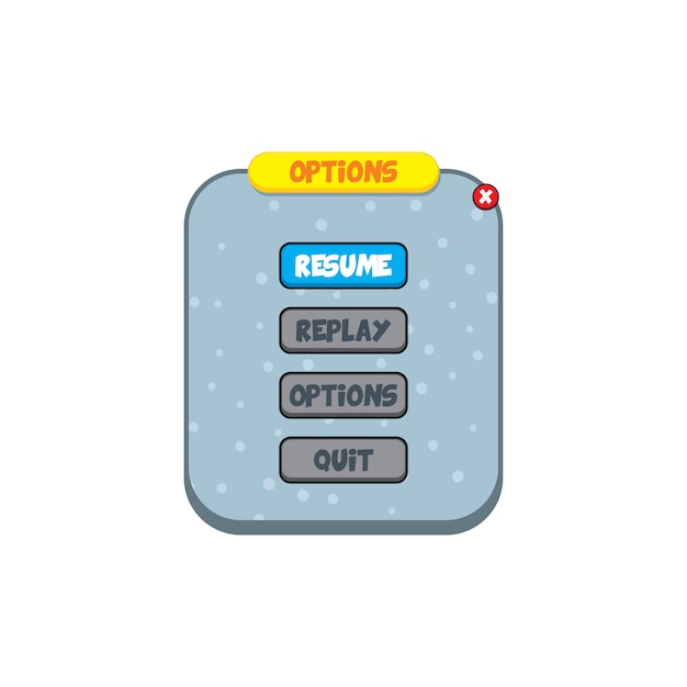 color game asset menu icon button vector art illustration