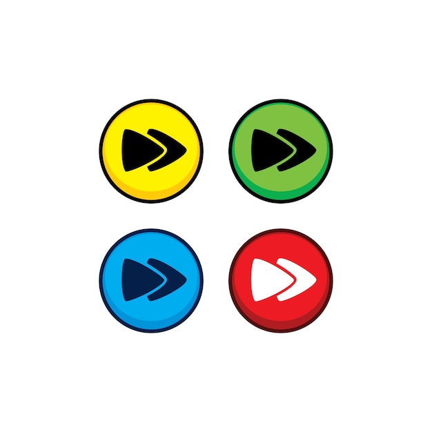 Vector color game asset menu icon button vector