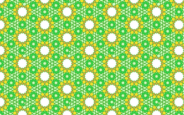 Vector color geometric islamic pattern design