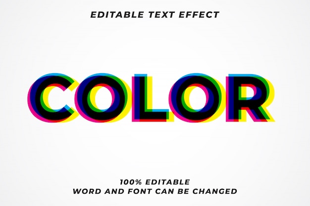 Color glitch multiply text style effect