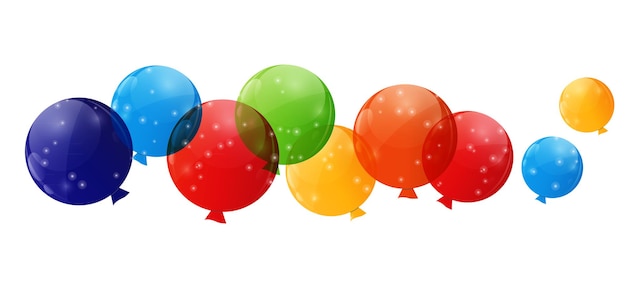 Color glossy balloons background vector illustration. eps10