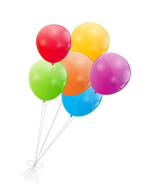 Colore lucido palloncini sfondo illustrazione vettoriale. eps10