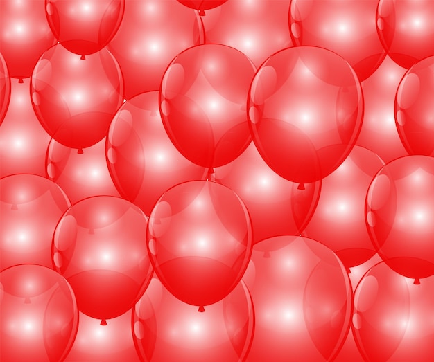 Color glossy balloons background vector illustration