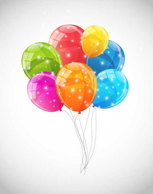 Color glossy balloons