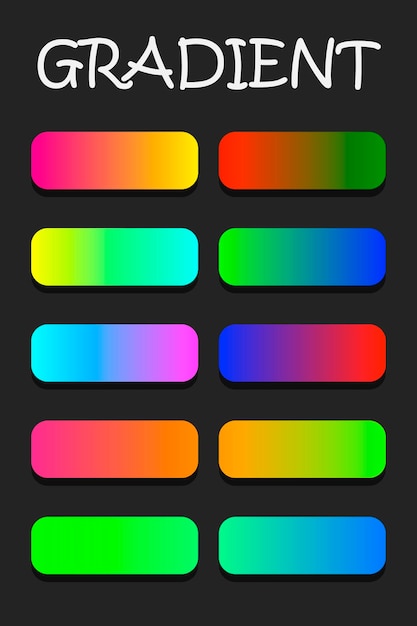 Color gradient abstraction color gradients testura set of vector gradients