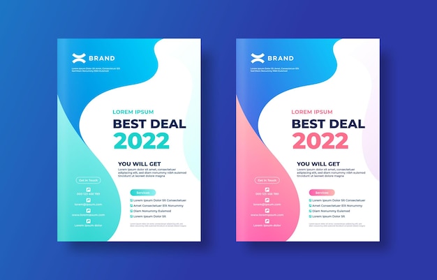 Color gradient Corporate A4Template Easy adapt to Brochure Flyer Magazine Poster Design