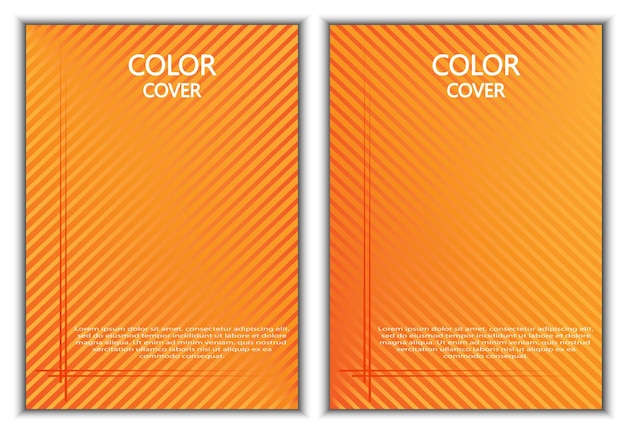 Color gradient cover with diagonal gradient lines orange