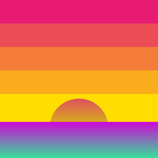 Color guide gradient sunset