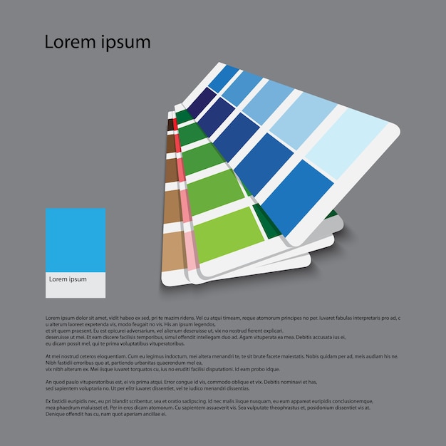 Vector color guide for graphic for printing