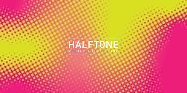 Vector color halftone texture abstract yellow pink dotted gradient background