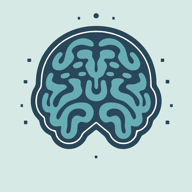 Color human brain logo