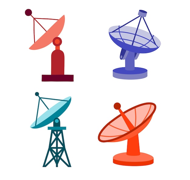 Color image of cartoon Satellite dish