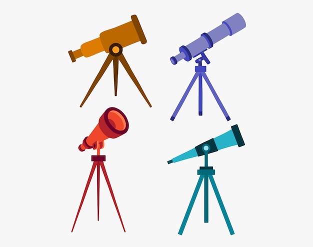 Color image of cartoon telescope