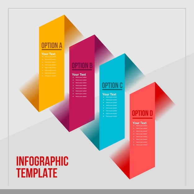 Modello di disegno di colore infografica