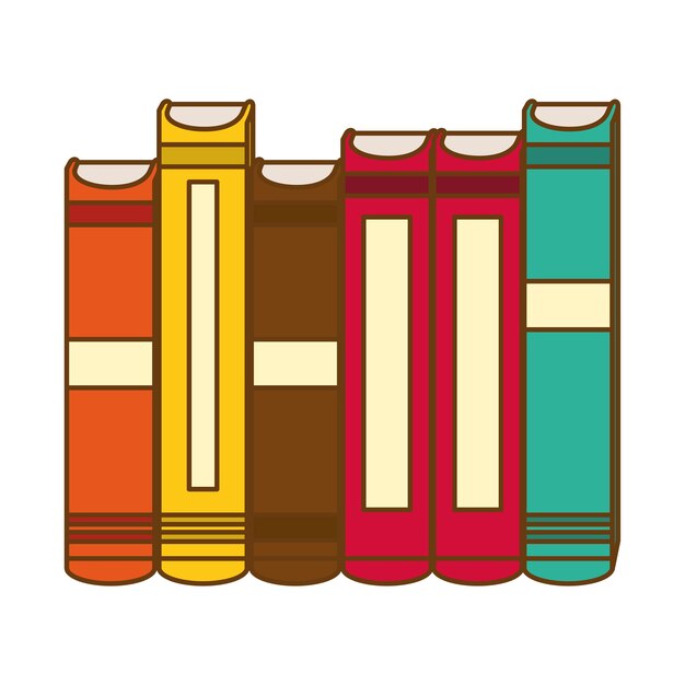 Vector color interenting knowledge books icon