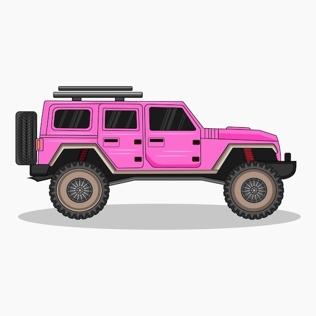 Vector color jeep model vector art