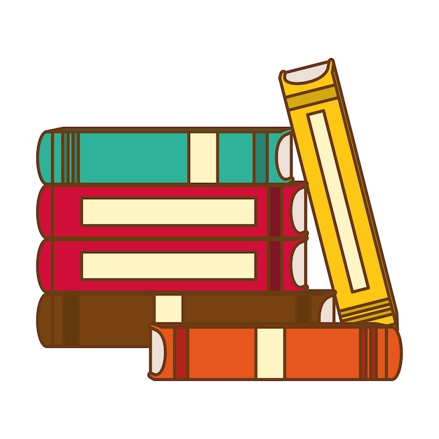 Color many books together icon