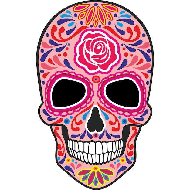 color mexican sugar skull vintage design t shirts