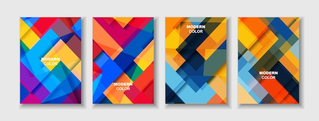 Вектор Цветной современный фоновый дизайн плаката и стиль обложки минималистская форма