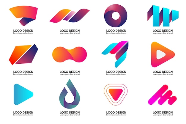 Vector color modern shape and logos