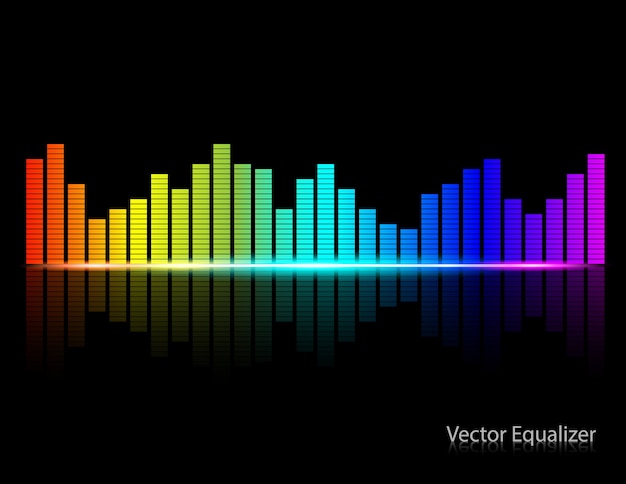 Vettore equalizzatore di musica a colori