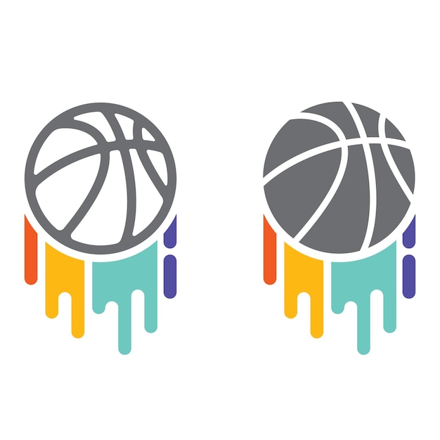 Colore vernice con palloni da basket