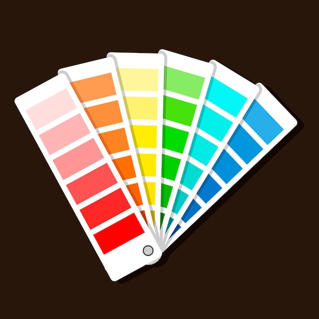 Vector color palette guide on dark background