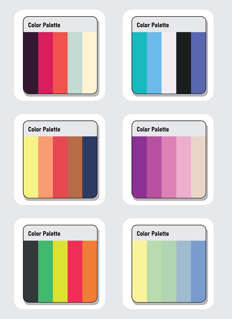 Vector color palette set