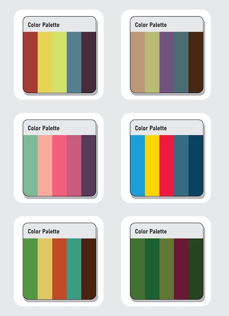 Vector color palette set