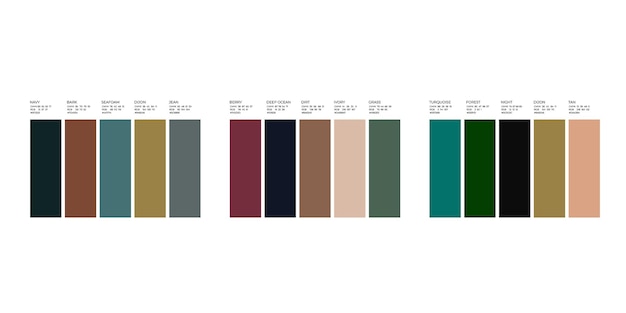 Vector color palette trend 2023