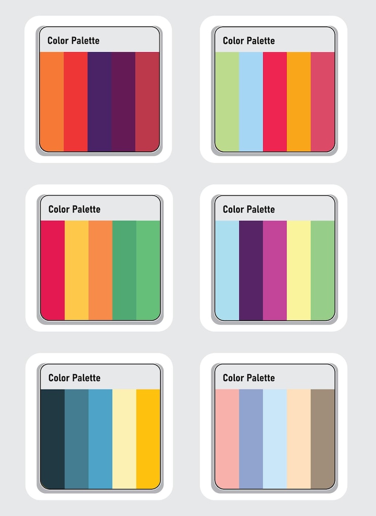Vector color palette vector art