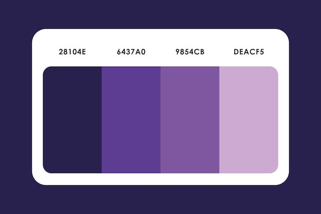 Vector color palette