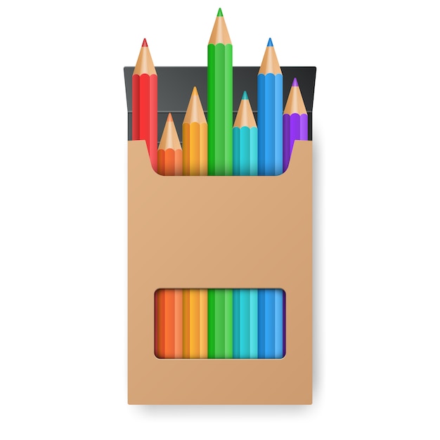 Color pencil set in the yellow box