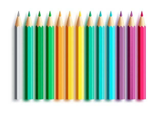 Premium Vector  Colorful pencils for kids education