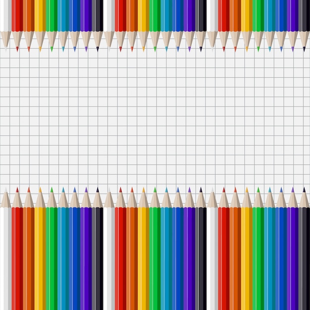 Vector color pencils isolated on white