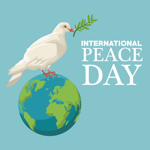 Vector color poster international peace day