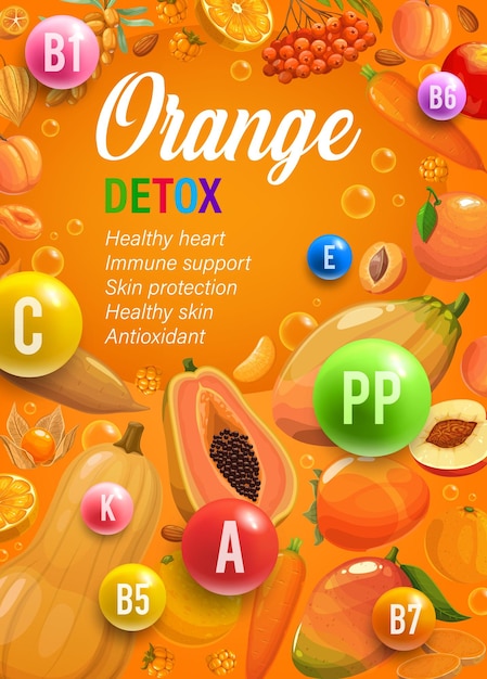 Vector color rainbow diet orange day food