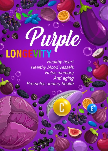 Color rainbow diet purple day nutrition