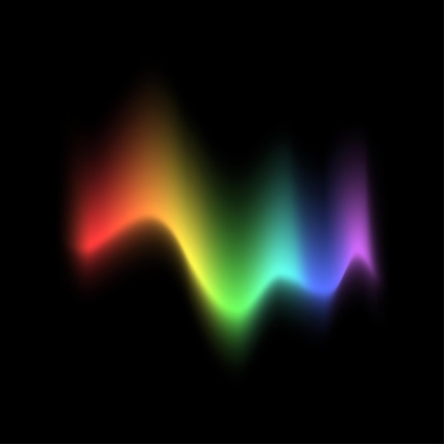 Vector color rainbow light effect gradient translucent overlay