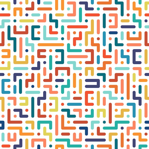 Color seamless geometric pattern Vector endless background