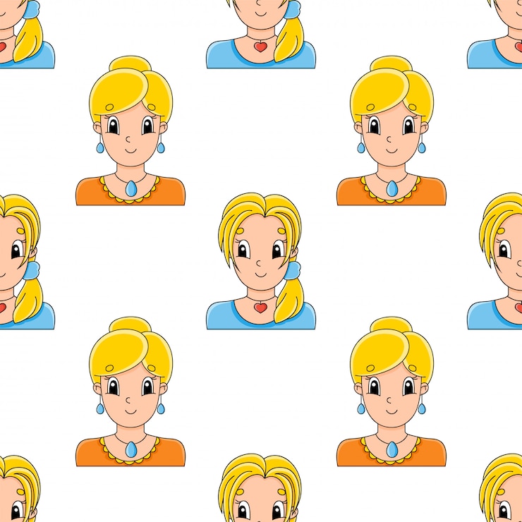 Vector color seamless pattern. cartoon style.