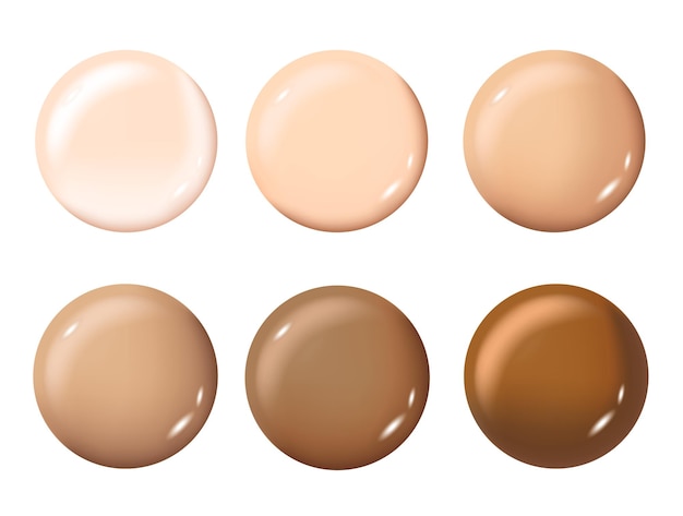 Color shades palette for foundationmake-up cosmetica voor spandoekposter