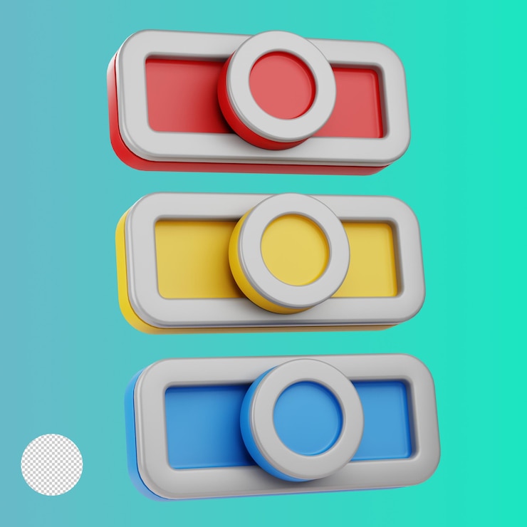 Vector color slides 3d icon