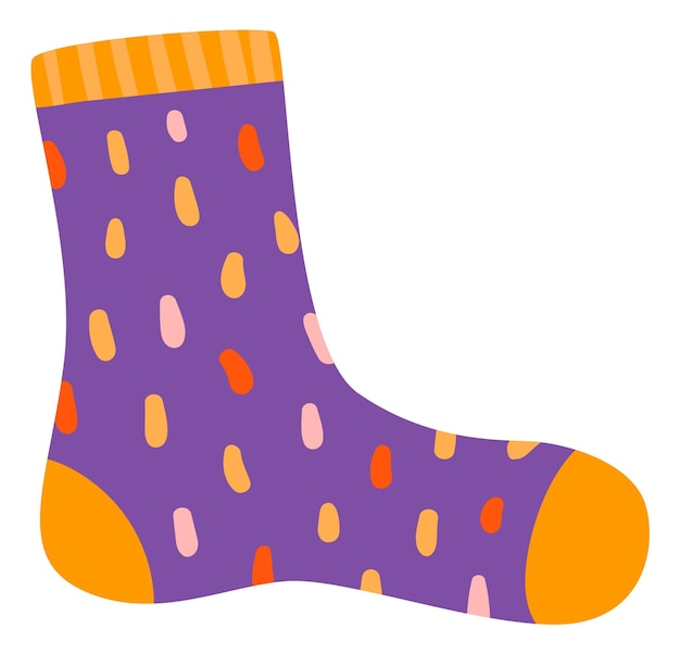 Vector color sock icon cute pattern stylish stockings