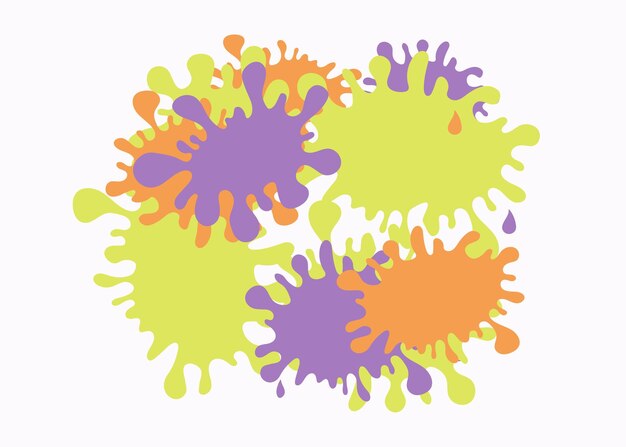 Vector color spots blots of paint